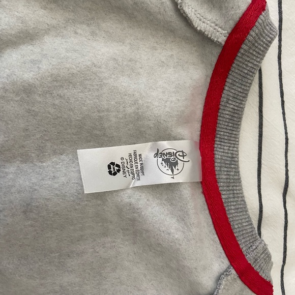 Disney Cropped Mickey Mouse Sweatshirt with Sleeve Stripes - Picture 8 of 10